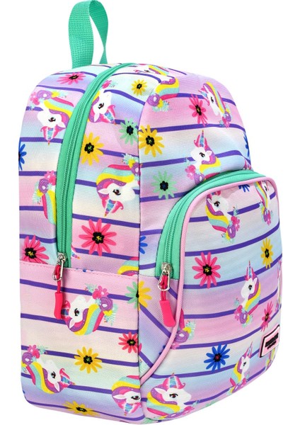 Yeni Sezon Unicorn Desenli Suluk Cepli Kız Çocuk Anaokul Kreş Sırt Çantası fırsatları