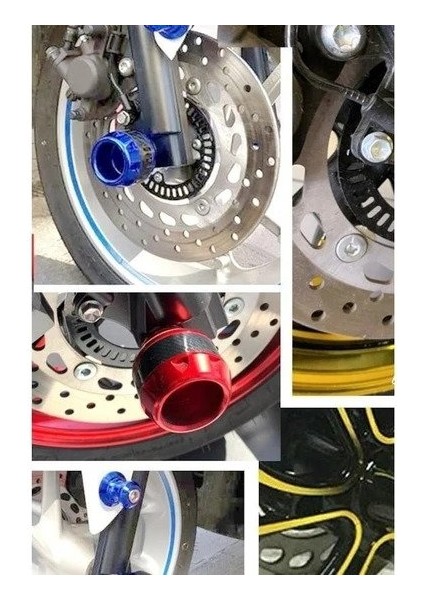 Aras Moto Motosiklet ,scooter Ön Teker Koruma Takozu Karbon Detaylı Gri Renk 16 mm Millere Uygun-Arasmoto