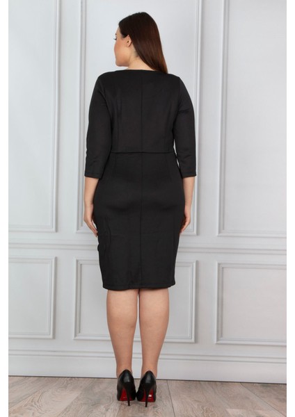 Kadın Siyah Kuşgözü Detaylı Elbise modelleri