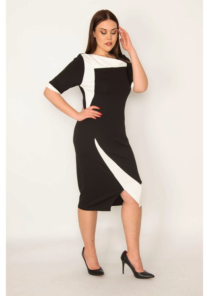 Kadın Renk Kombinli Elbise modelleri