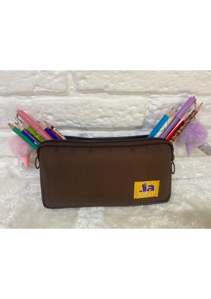 Premium Çift Bölmeli Kalem Kutusu Kalem Çantası Kalemlik 22X12X4CM