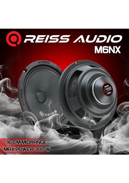 RS-M6NX 16 cm Neodyum Özel Mıknatıs Oto Midrange Hoparlör Çifti 600WAT-200W Rms