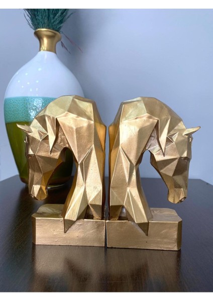 Tekno Trust Polyester Kitap Tutucu Kübik At Figürlü 2 Li Gold Renkli Polyester fiyatları