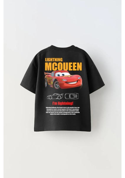 Şimşek Mcqueen Çocuk Oversize T-Shirt Tişört