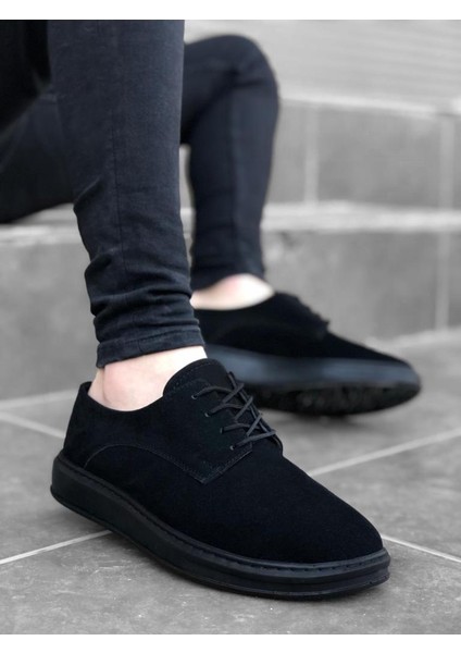 Ba0003 Bağcıklı Süet Klasik Siyah Yüksek Taban Casual Erkek Ayakkabı fiyatları