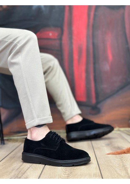 Ba0003 Bağcıklı Süet Klasik Siyah Yüksek Taban Casual Erkek Ayakkabı fırsatları