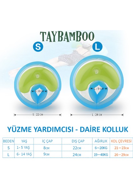 Taybamboo Başlangıç ve Ileri Seviye Yüzme Yardımcısı Kolluk Deniz Kolluk Çocuk Kolluk Yüzme Kolluk