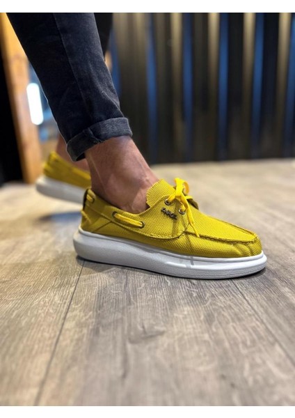 Knack Yüksek Taban Mevsimlik Keten Ayakkabı 009 Sarı fırsatları