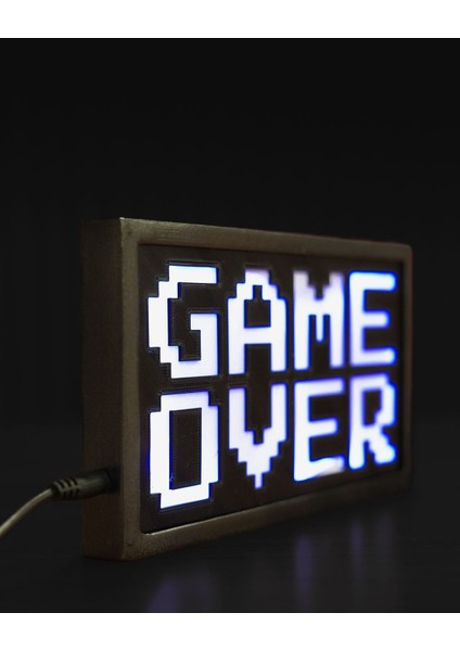 Game Over Masa Lambası (10 cm Yükseklik, 20 cm Genişlik)