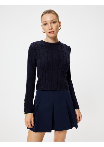 Saç Örgü Kazak Uzun Kollu Bisiklet Yaka modelleri