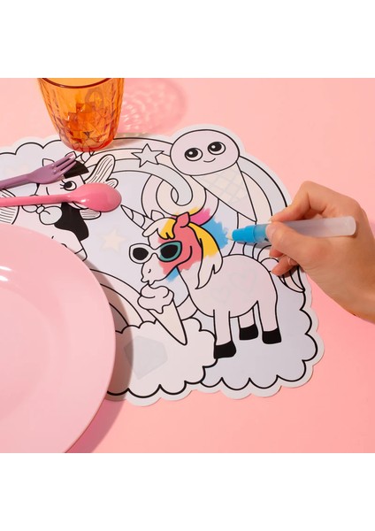 Magic Water Placemat /sihirli Amerikan Servis LILY(2ADET)