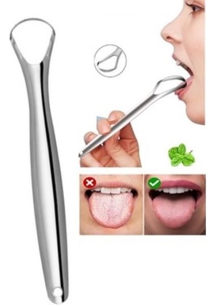 Paslanmaz Çelik Metal Dil Temizleme Aparatı Ayurveda Dil Kazıma Çubuğu Kazıyıcı Sıyırıcı 1-Adet fiyatları