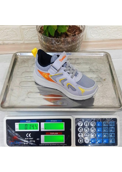 86924 Gri Sarı Cırtlı Lastikli Erkek Çocuk Spor Ayakkabı fiyatları