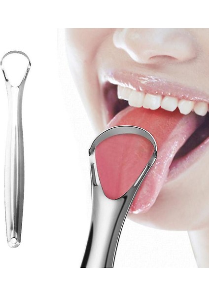 Metal Dil Sıyırıcı Temizleme Aparatı Yoga Dil Kazıma Çubuğu Temizleyici 1 Adet fırsatları