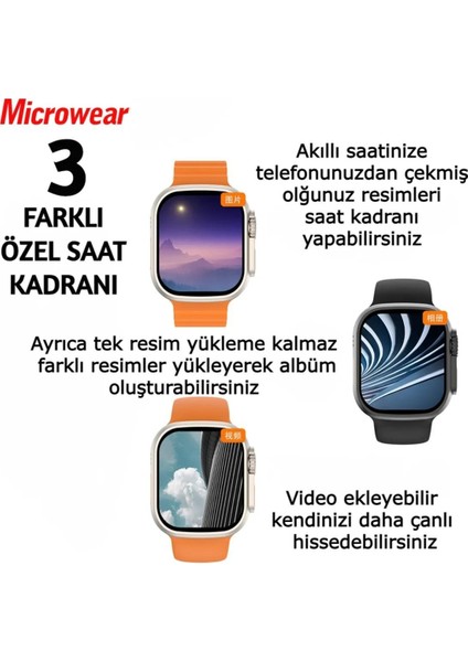 Watch 10 Ultra 2 Max Amoled Ekran Microwear Akıllı Saat