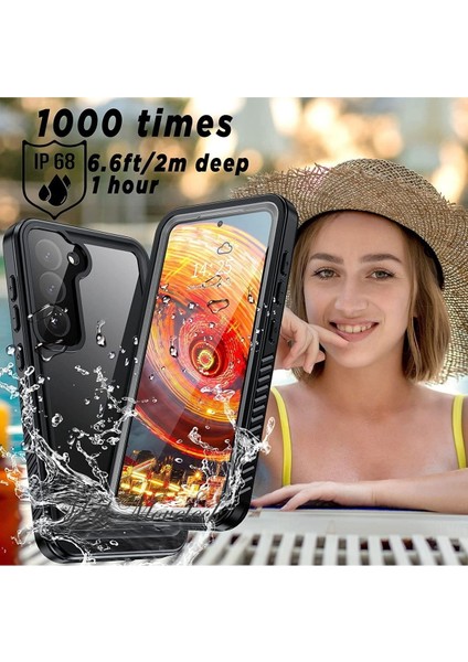 Tekno Trust Arka Kapak Samsung Galaxy S23 Kılıf 360 Derece Tam Kaplar Waterproff Su Toz Geçirmez Zırh Tank Kapa