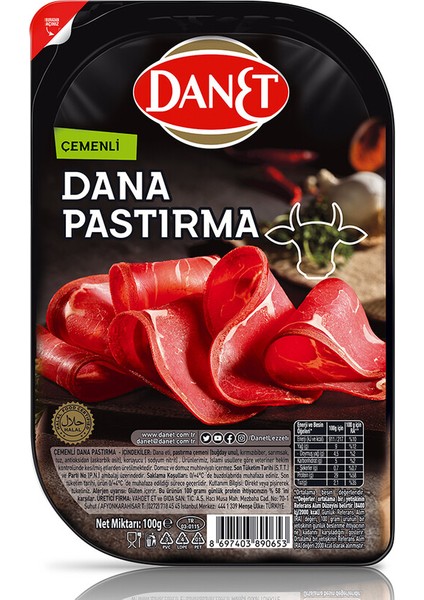 Dana Pastırma I Çemenli I Dilimli I 100G