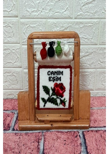 50X Canım Eşim Alttan Tomurcuk Gül Motif Kalemlik