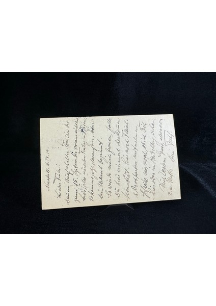 Deutsche Reichspost Antiye 1916 Yılı Alman Reich Döneminden 7 1/2 Pfennig Kendinden Pullu Posta Kartı Postadan Geçmiş modelleri