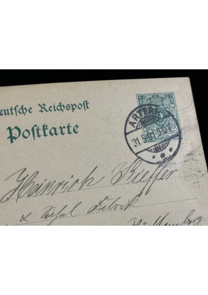 Deutsche Reichspost Antiye 1891 Yılı Alman Reich Döneminden 5 Pfennig Kendinden Pullu Posta Kartı Postadan Geçmiş fiyatları