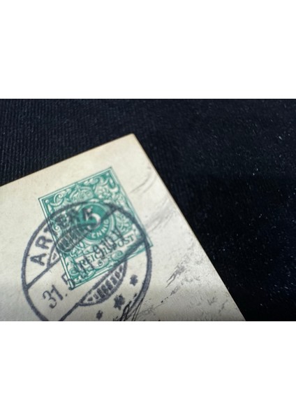 Deutsche Reichspost Antiye 1891 Yılı Alman Reich Döneminden 5 Pfennig Kendinden Pullu Posta Kartı Postadan Geçmiş modelleri