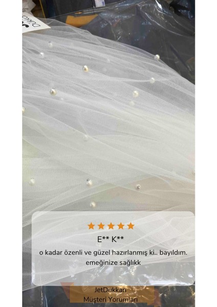 Tekno Trust Tül Yoğun Incili Duvak 2 Metre - Dz, Gelin Gelinlik Için, Nikah, Duvağı,tül, Kırık Beyaz