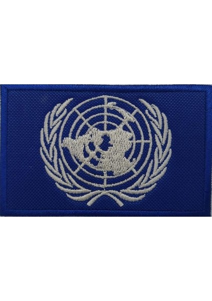 Bm Birleşmiş Milletler Bayrak Nakış Işleme Arma Patch Peç 5×8 cm