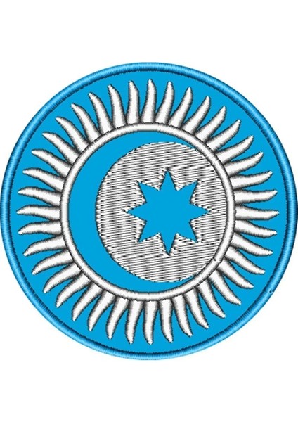 Türk Devletleri Teşkilatı Bayrağı Nakış Işleme Arma Patch Peç 7×7 cm