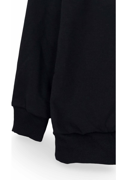 Himeno Chainsaw Man Baskılı Bisiklet Yaka Oversize Sweatshirt Anime Manga Siyah modelleri