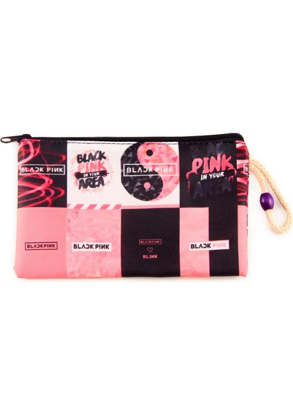 Blackpink K-Pop Desenli Kalemlik Fermuarlı Makyaj Çantası Orta Boy 12CM x 20CM fiyatları