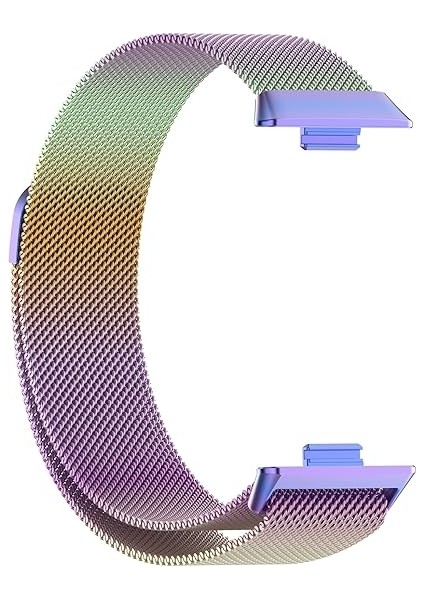 Huawei Watch Fit 3 Uyumlu Kordon Paslanmaz Çelik Metal Bükülmeye Dayanıklı Manyetik Klips Saat Kayış