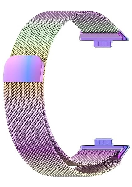 Huawei Watch Fit 3 Uyumlu Kordon Paslanmaz Çelik Metal Bükülmeye Dayanıklı Manyetik Klips Saat Kayış
