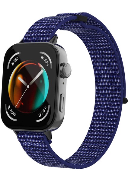 Huawei Watch Fit 3 Uyumlu Kordon Nylon Örgülü Hasır Desen Esnek Spor Kayış