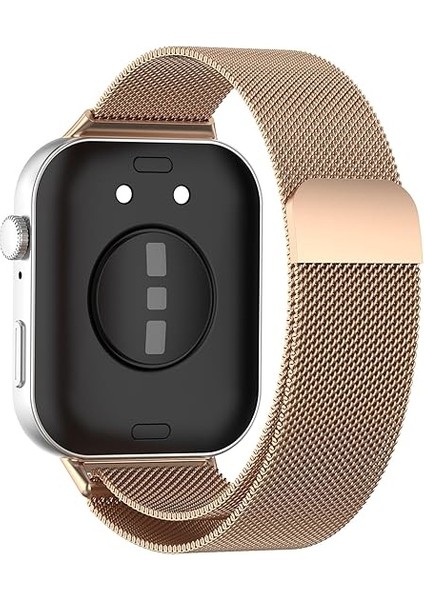Huawei Watch Fit 3 Uyumlu Kordon Paslanmaz Çelik Metal Bükülmeye Dayanıklı Manyetik Klips Saat Kayış