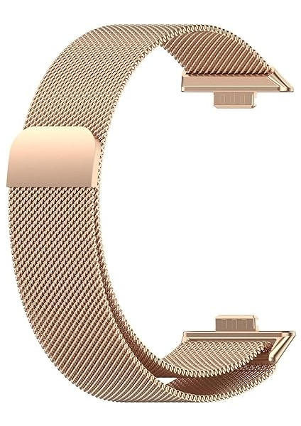 Huawei Watch Fit 3 Uyumlu Kordon Paslanmaz Çelik Metal Bükülmeye Dayanıklı Manyetik Klips Saat Kayış
