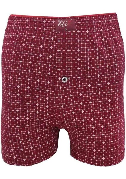 Havlu Bel Desenli Erkek Boxer 1102 | Bordo