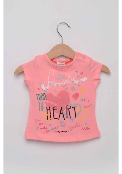 Heart Kız Bebek Taytlı Takım | Pembe