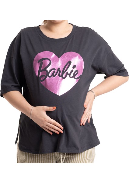 Baby Mom Barbie Hamile Kısa Kol Tshirt Anne Giyim