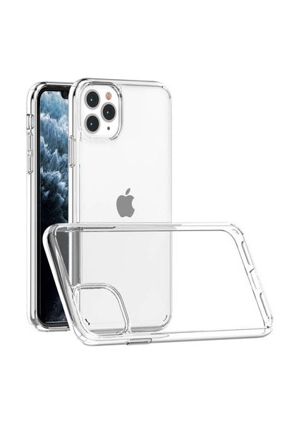 iPhone 11 Pro Max Tam Koruma Sağlayan Sert ve Şeffaf Coss Premium Silikon Kılıf