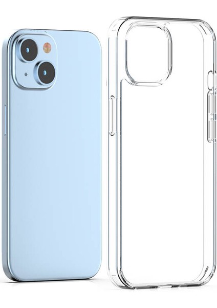 iPhone 15 Plus Tam Koruma Sağlayan Sert ve Şeffaf Coss Premium Silikon Kılıf