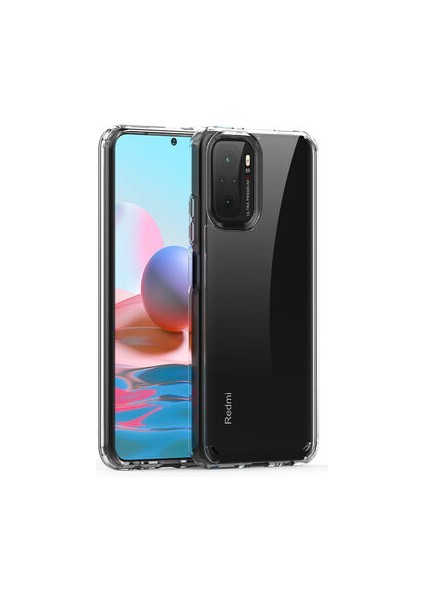 Redmi Note 10 Tam Koruma Sağlayan Sert ve Şeffaf Coss Premium Silikon Kılıf