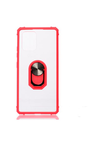 Samsung Galaxy S10 Lite Yüzüklü ve Kenarları Renkli Köşe Korumalı Mola Premium Pc Silikon Kılıf