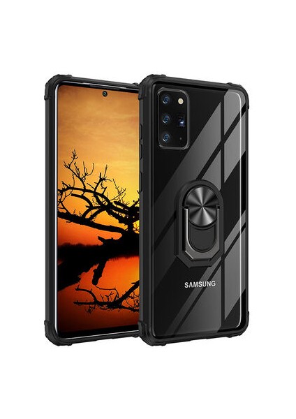 Samsung Galaxy Note 20 Yüzüklü ve Kenarları Renkli Köşe Korumalı Mola Premium Pc Silikon Kılıf