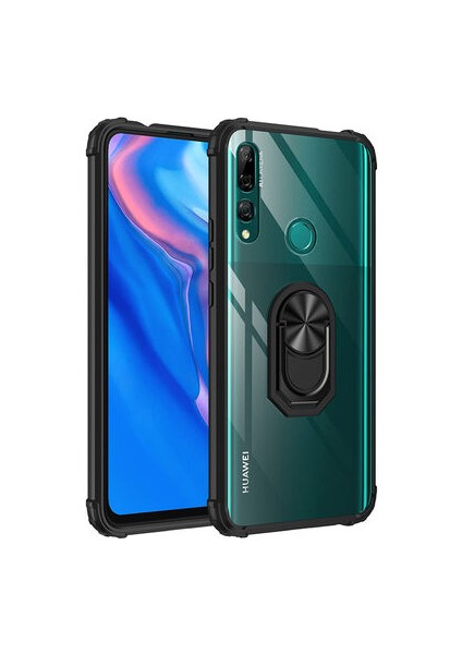 Huawei Y9 Prime 2019 Yüzüklü ve Kenarları Renkli Köşe Korumalı Mola Premium Pc Silikon Kılıf