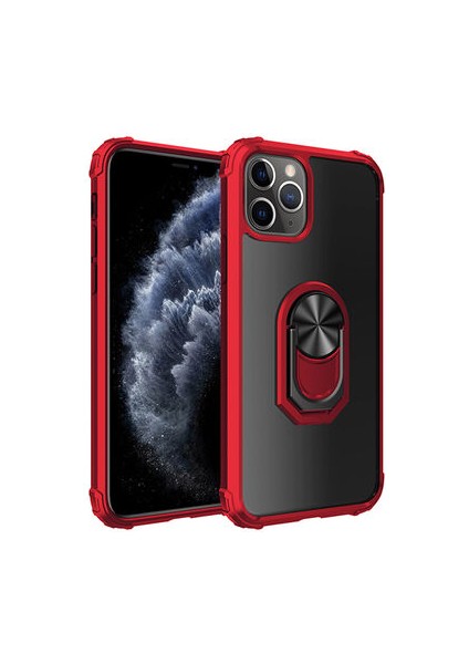 iPhone 11 Pro Yüzüklü ve Kenarları Renkli Köşe Korumalı Mola Premium Pc Silikon Kılıf