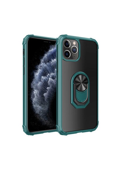 iPhone 11 Pro Yüzüklü ve Kenarları Renkli Köşe Korumalı Mola Premium Pc Silikon Kılıf