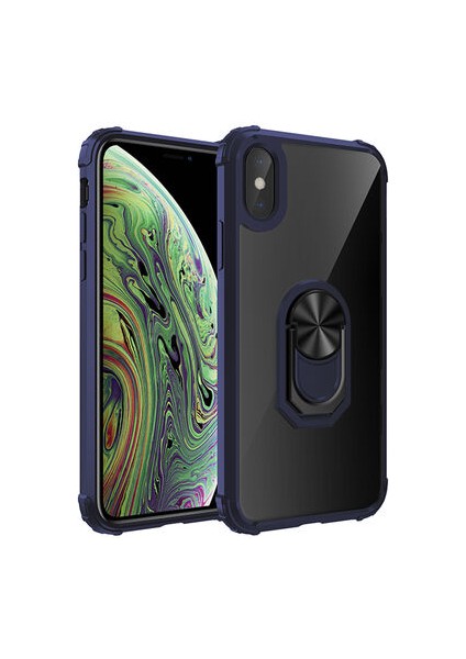 iPhone x Yüzüklü ve Kenarları Renkli Köşe Korumalı Mola Premium Pc Silikon Kılıf