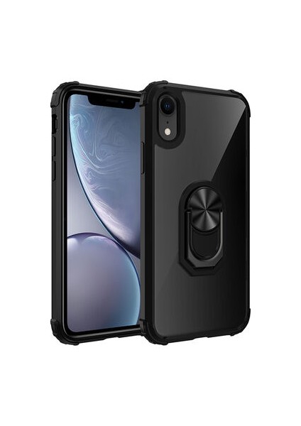 iPhone Xr Yüzüklü ve Kenarları Renkli Köşe Korumalı Mola Premium Pc Silikon Kılıf