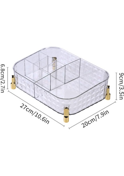 Beyaz Stil Lüks Büyük Kapasiteli Makyaj Organizatör Moda Saklama Kutusu Çeşitli Eşyalar Deaktop Saklama Kutusu Banyo Aksesuarları Ev Organizatör (Yurt Dışından)