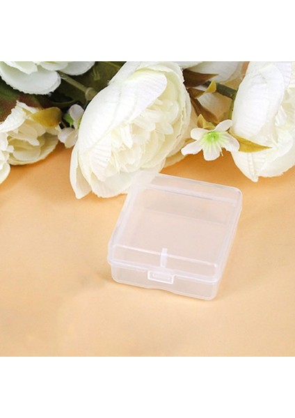 3.7x3.7x1.9cm Tarzı Makyaj Pamuğu Ped Organizatör Banyo Saklama Kutusu Pamuklu Çubukla Kozmetik Takı Makyaj Çıkarıcı Ped Konteyner Bambu Kapaklı (Yurt Dışından)